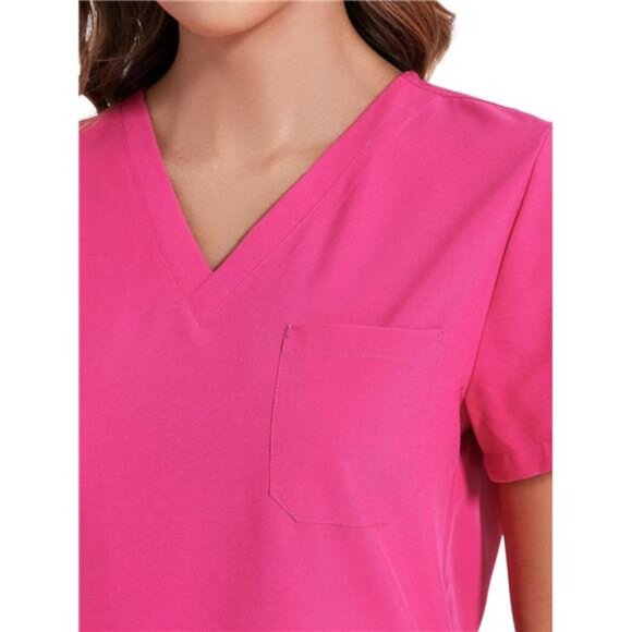 Scrubs for Women Set - Stretch V-Neck Scrub Top & Jogger Pant with 8 Pockets - Picture 4 of 7